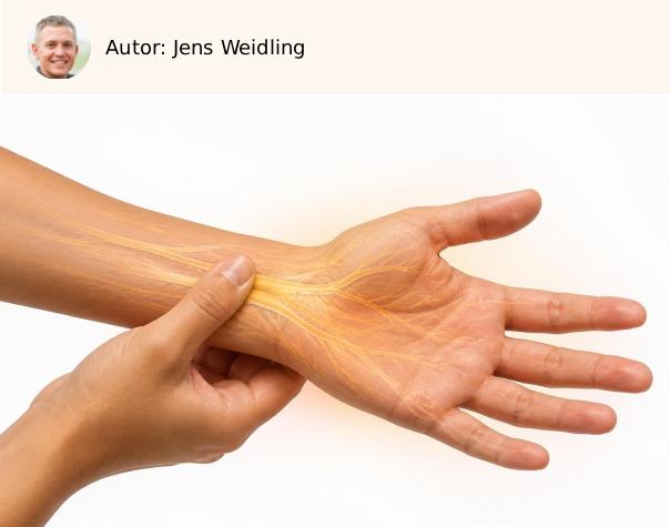 Autor Jens Weidling – Hand mit schmerzenden Nerven